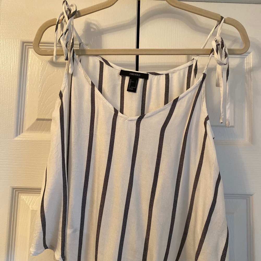 Striped Flowy Tank Top Size S Forever 21